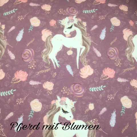 Jersey Einhorn mit Blumen