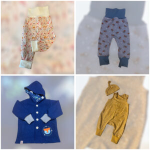 Kleidung - Pumphosen, Strampler, Walkjacken uvm.